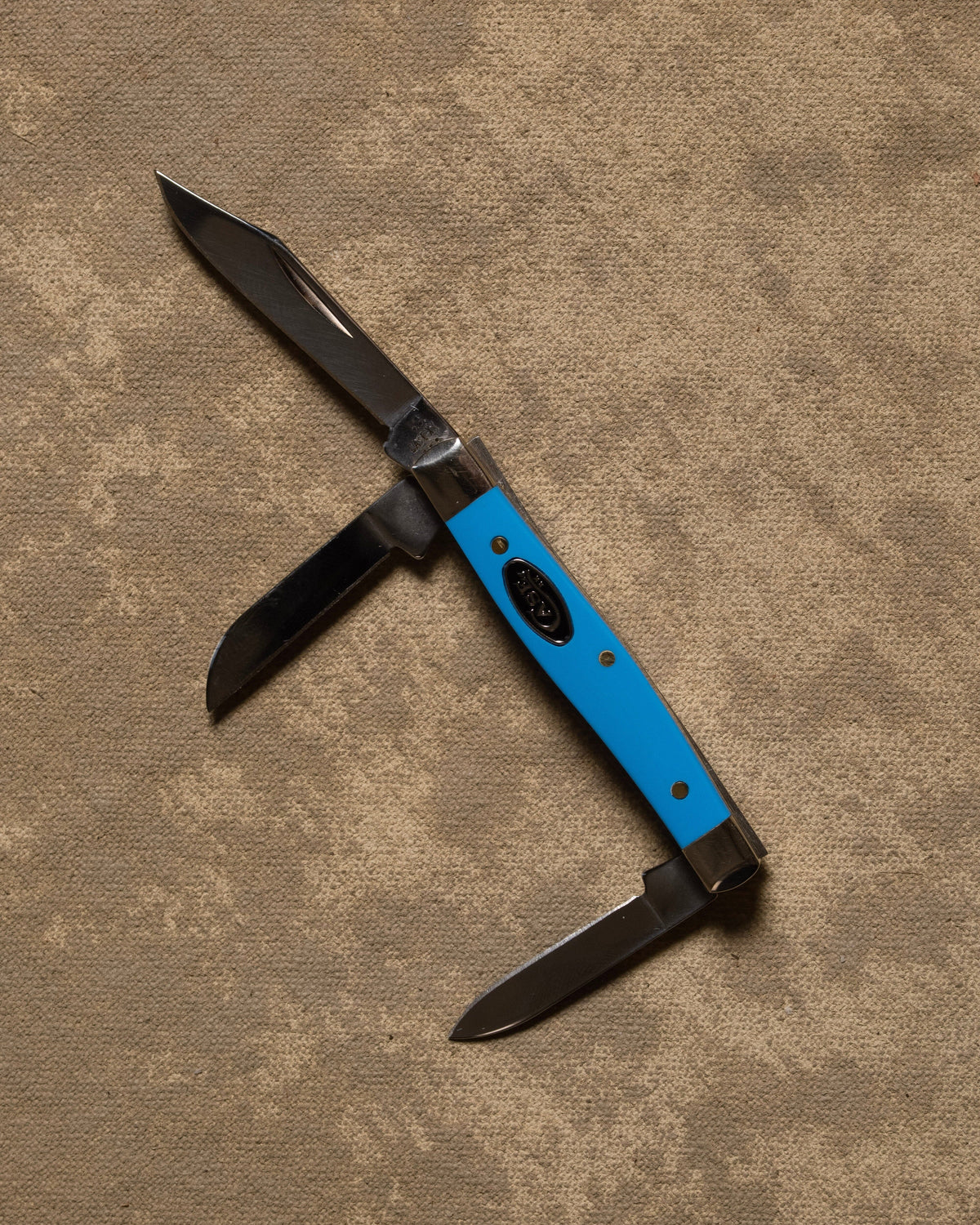 Small Stockman Blue Case Knife Bradley Mountain 