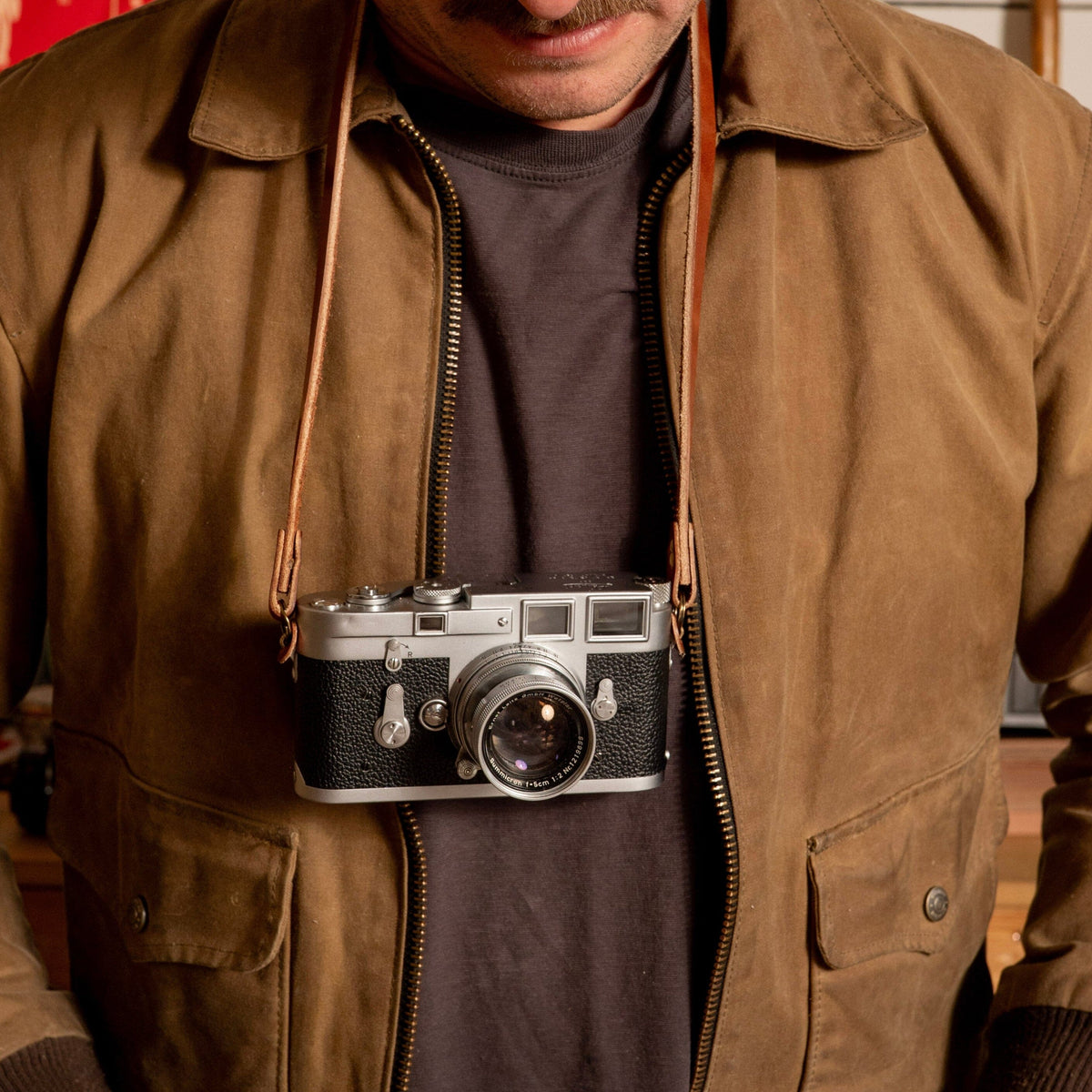 Short Camera Strap - Brown Bradley Mountain 