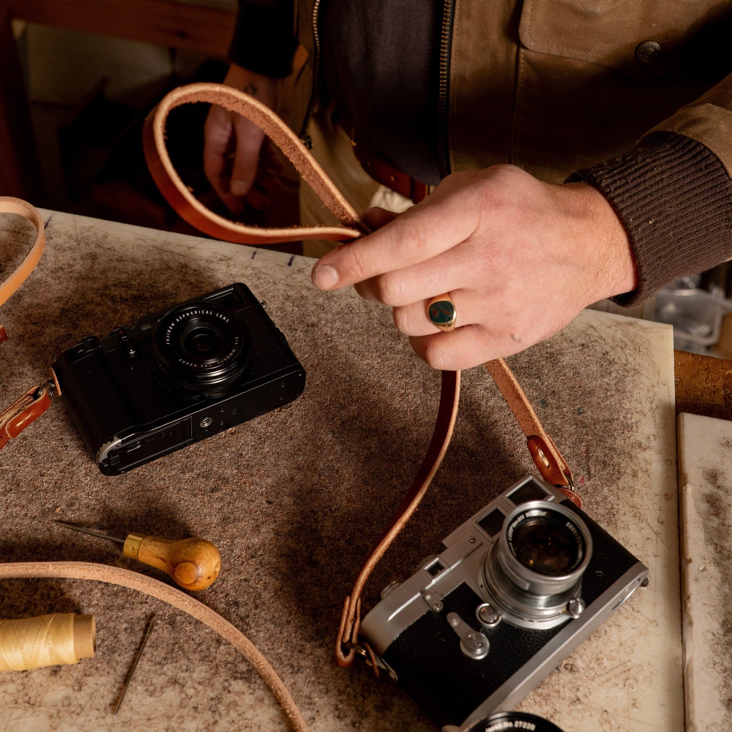 Long Camera Strap - Natural Bradley Mountain 