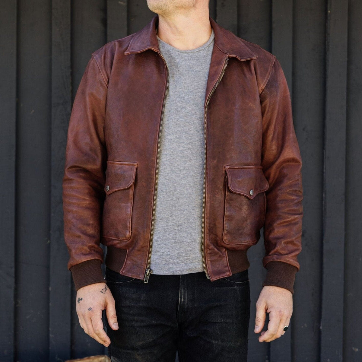 G-1 Leather Bomber - Cognac Bradley Mountain 