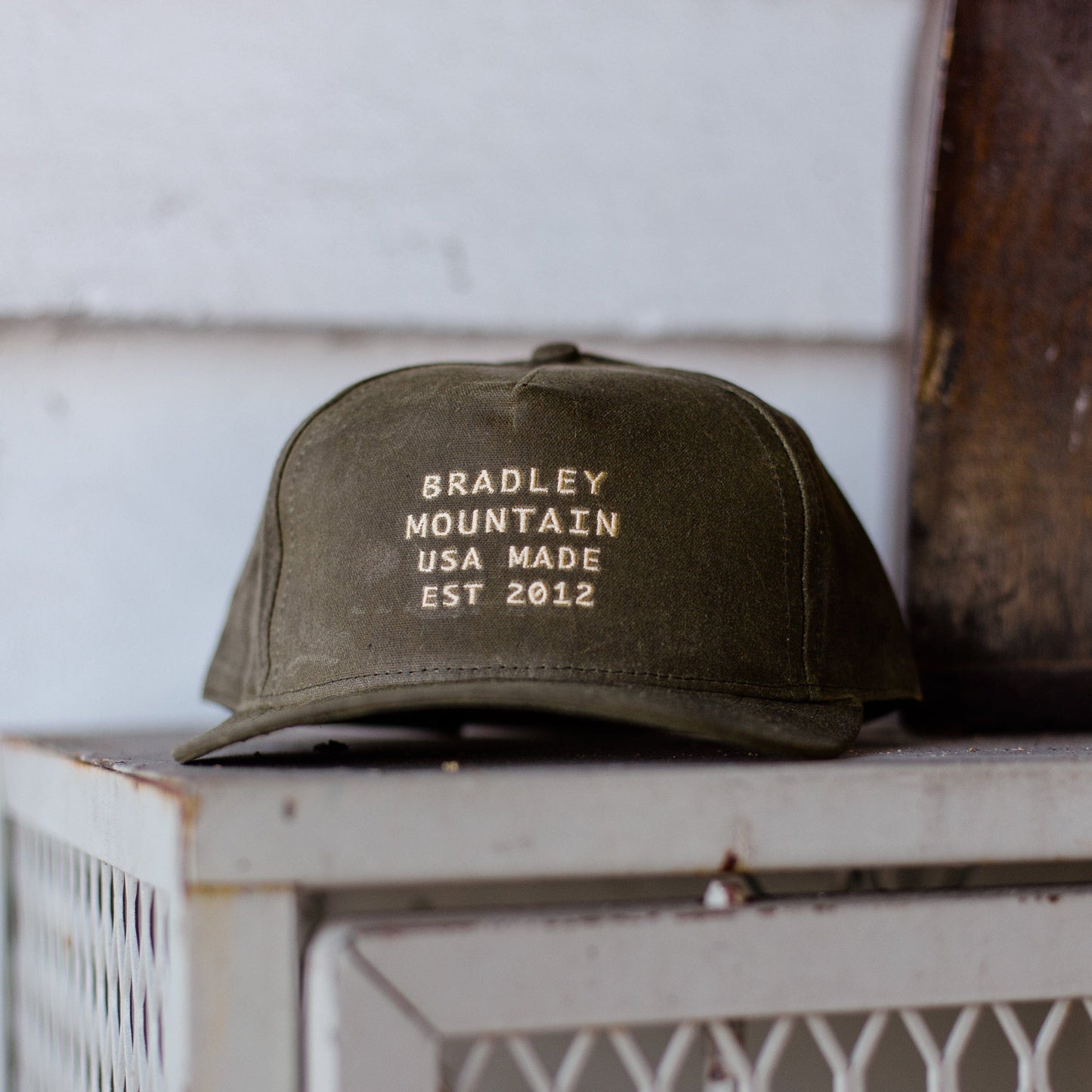 Heritage Trucker Hat - Olive Bradley Mountain 