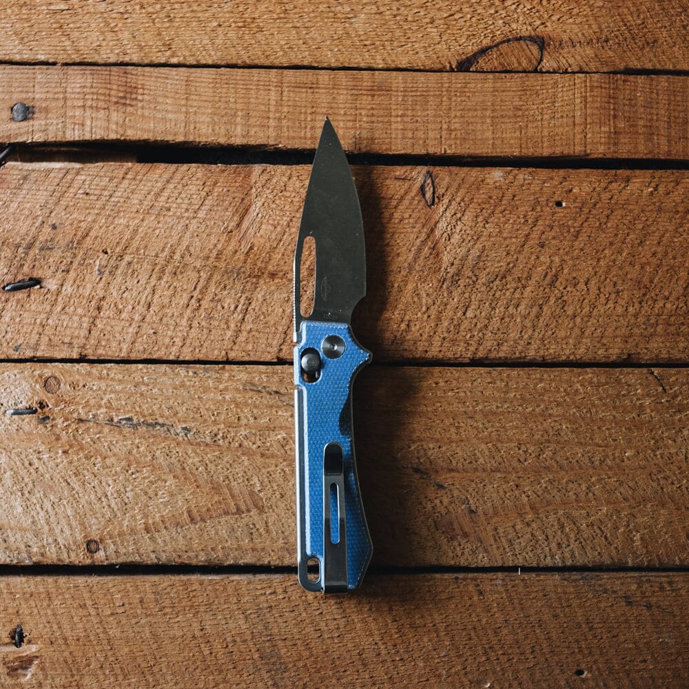 Denim Micarta Lock Knife Bradley Mountain 