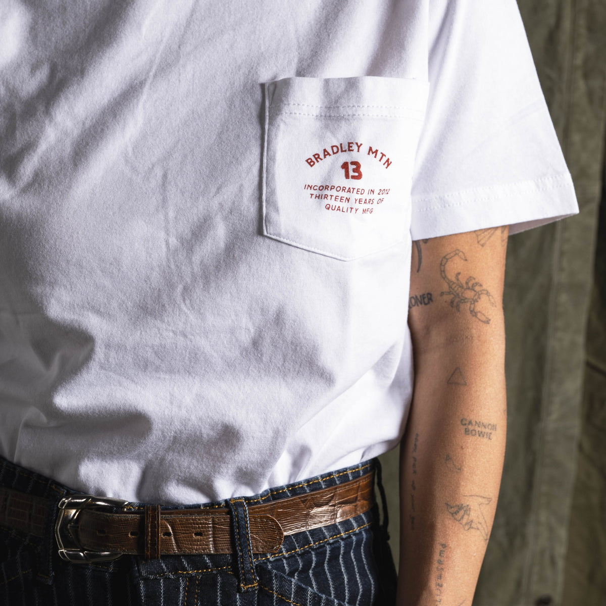 13 Year Legacy Pocket Tee Bradley Mountain 