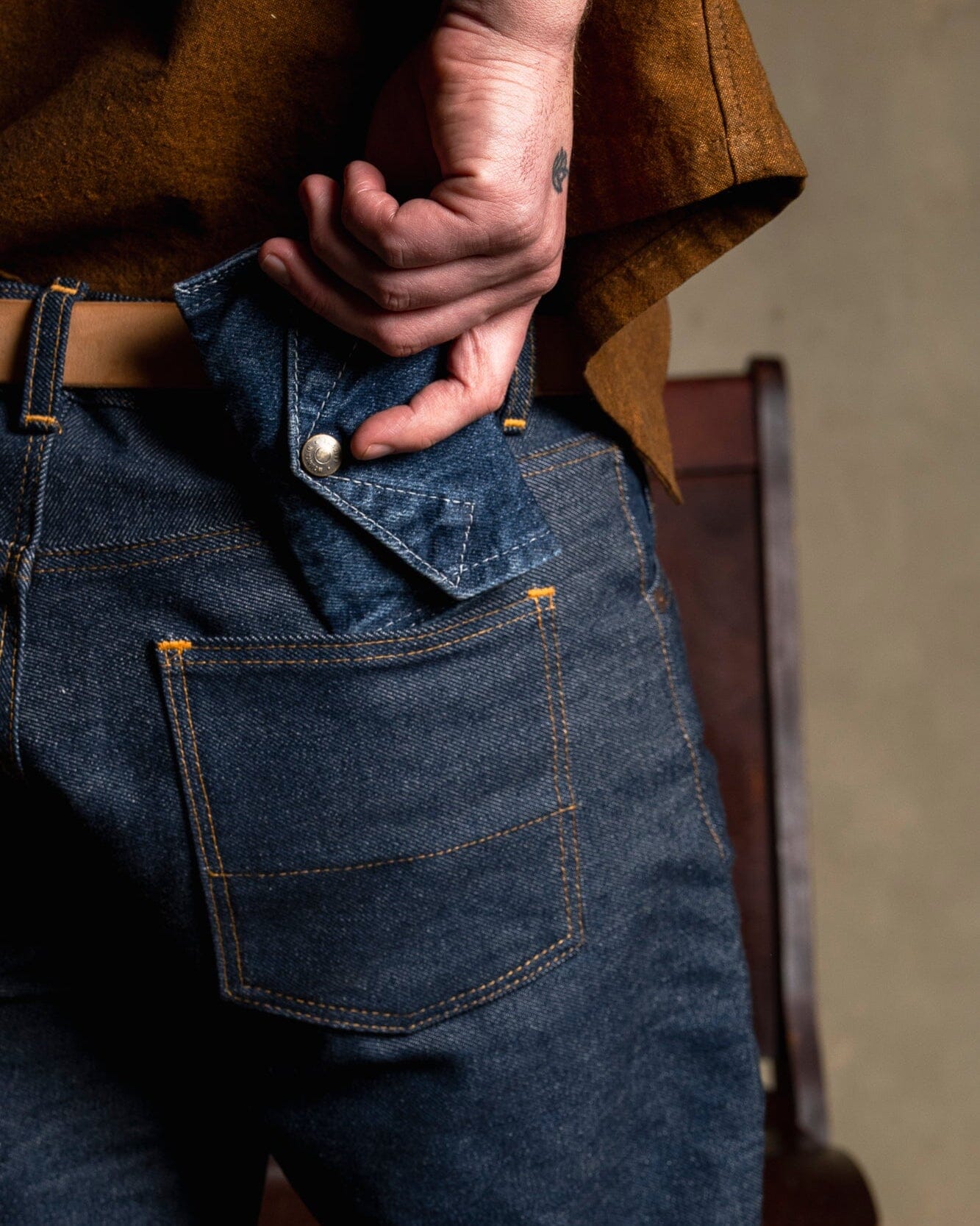 Drifter Canvas Wallet - Washed Denim Bradley Mountain 