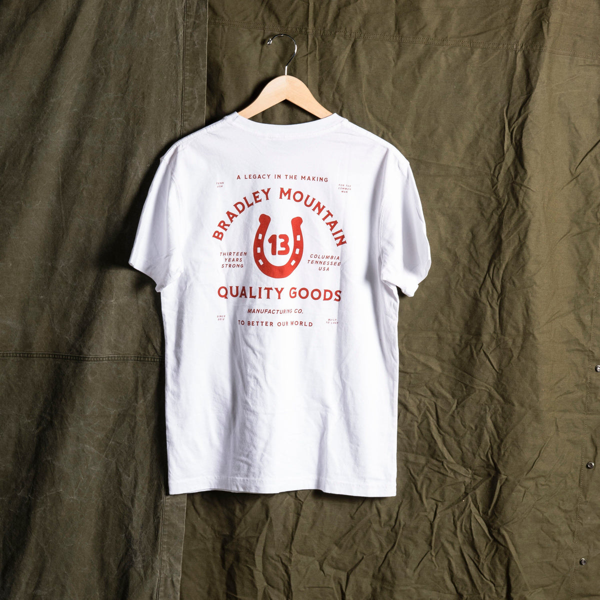 13 Year Legacy Pocket Tee Bradley Mountain 