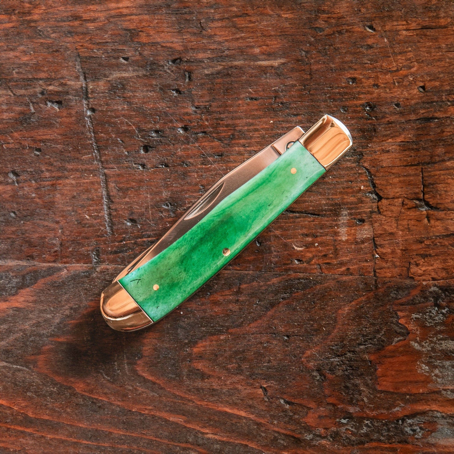 Trapper Knife - Green Bone Bradley Mountain 