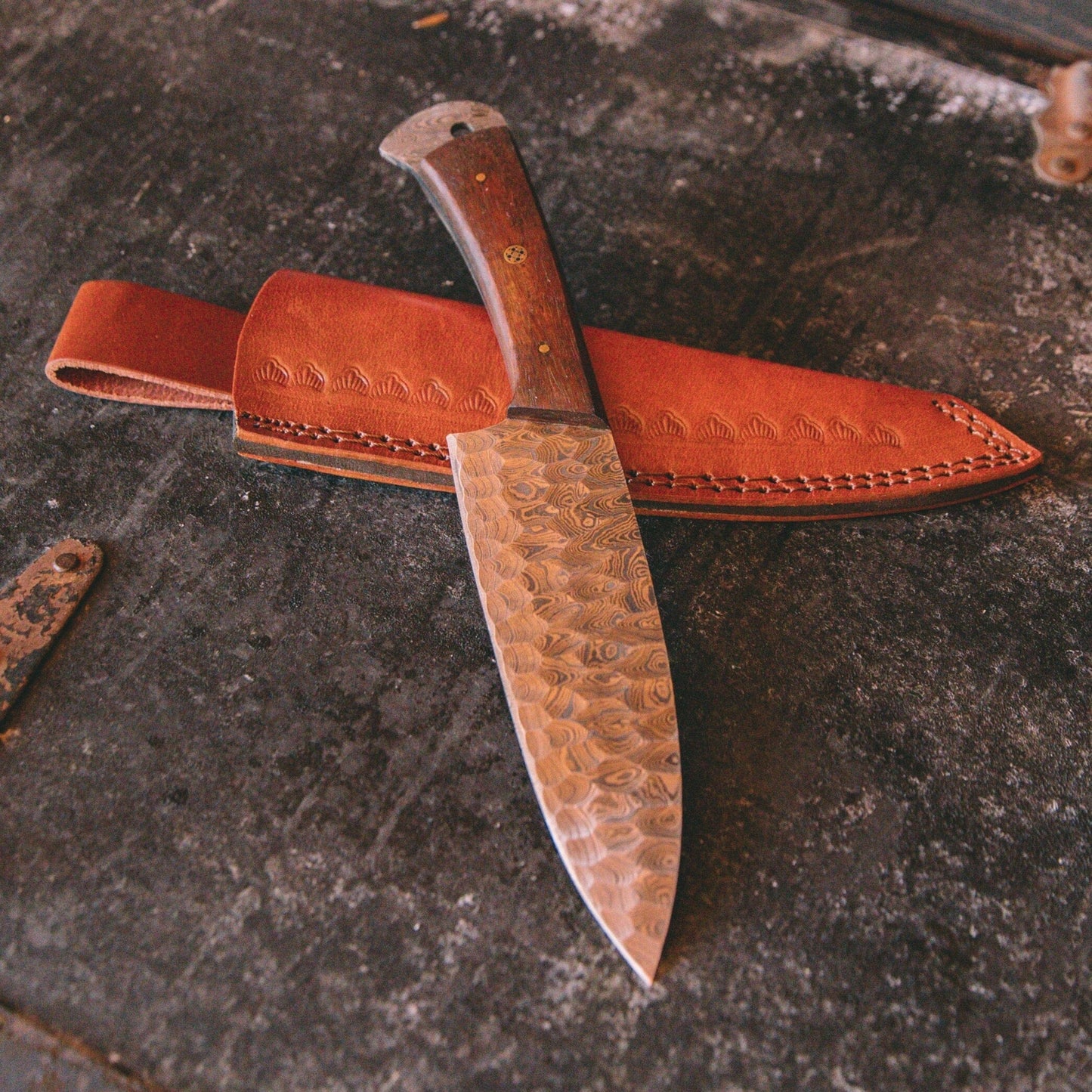 Damascus Chef Knife Bradley Mountain 