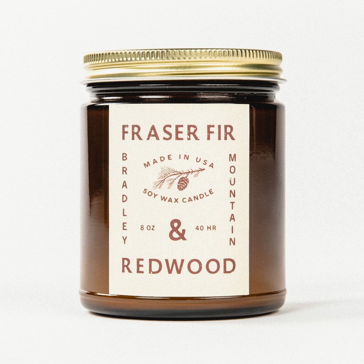 Fraser Fir & Redwood Candle Bradley Mountain 